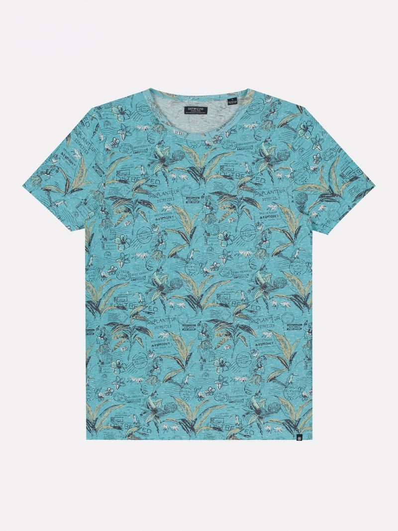 T-shirt met hawaï print