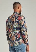 Linen shirt met bloemenprint
