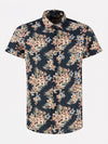 Korte mouw shirt met geschilderde bloemenprint