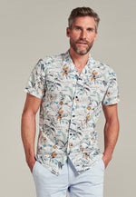 Resort shirt met tropische print